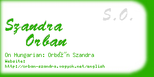 szandra orban business card